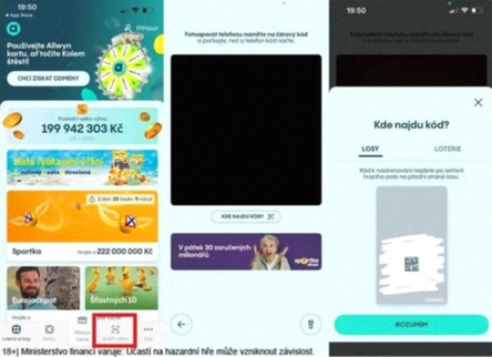 Registrace v Sportka online app